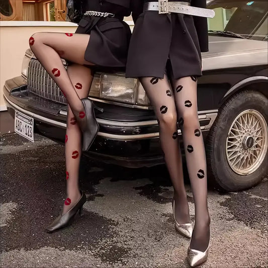 Tights with kisses