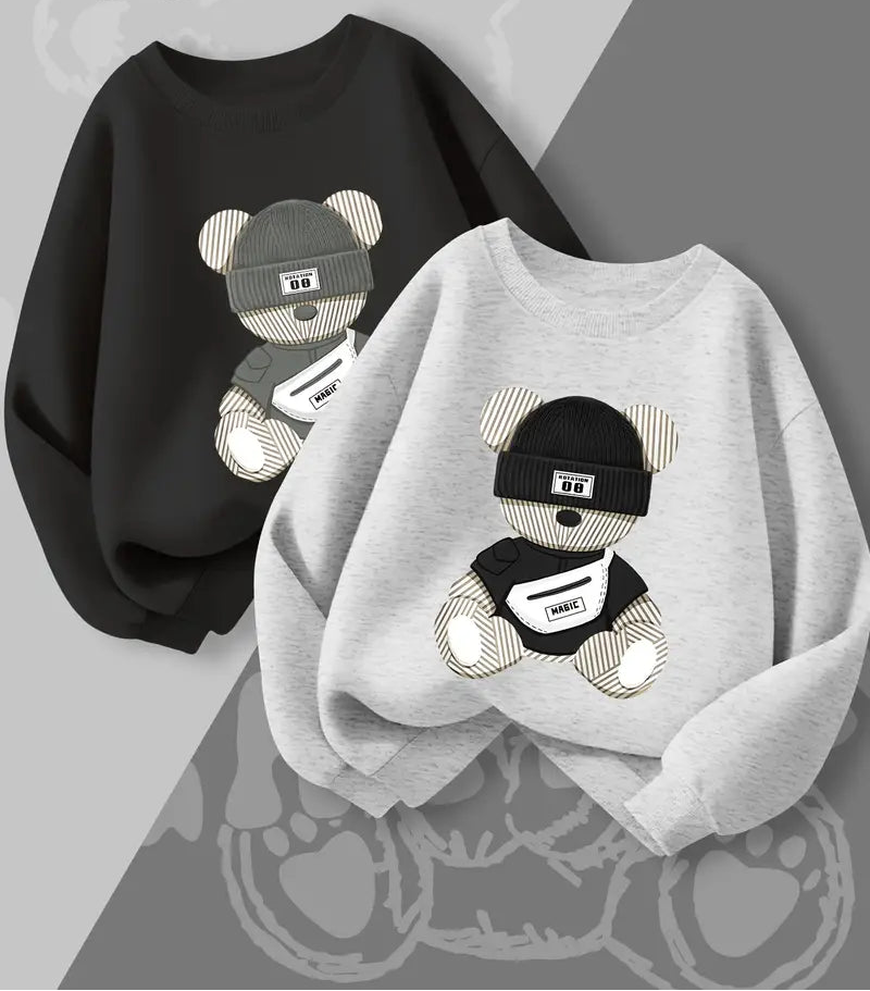 Sweater with a stylish teddy bear