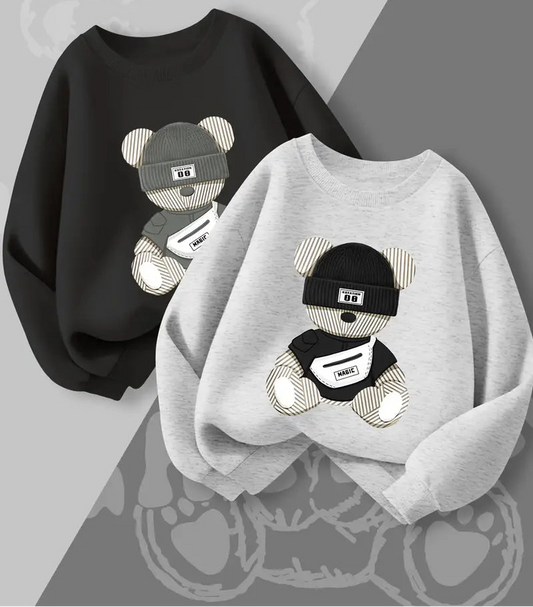 Džemperis su stilingu meškučiu